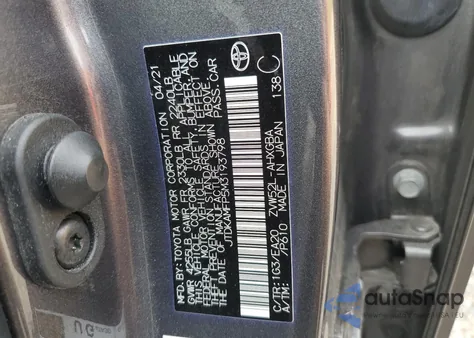 2021 Toyota Prius Prime Le из США, поврежденный, VIN JTDKAMFP5M3193798